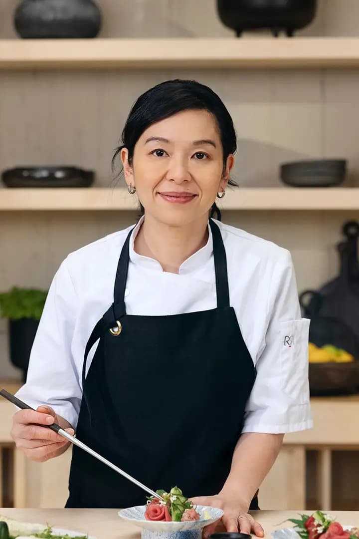 Chef teaching modern Italian cooking